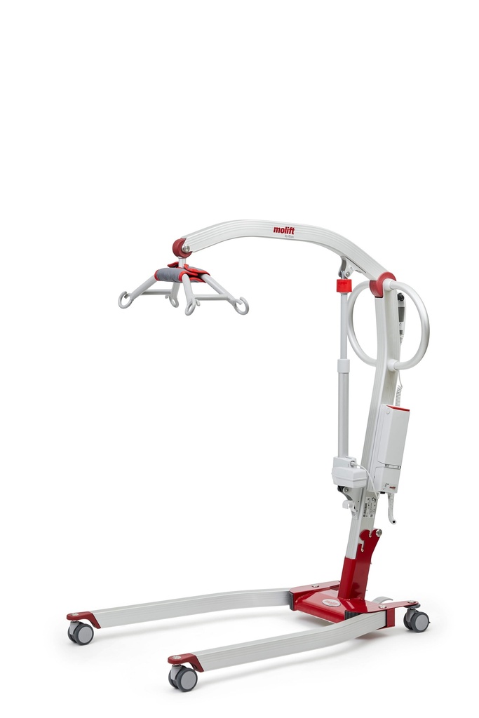 Patientenlift Molift Smart 150 - falt- und transportierbar - manuelle Fussspreizung - mit 4-Punkt-Tragbügel 