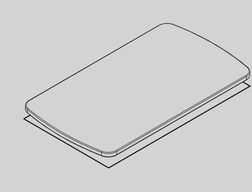 [40-25760] Matelas pour table à langer Mobilio/Vario - 120cm - épaisseur 3cm - gris
