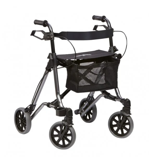 Rollator - 4 ruote - acciaio - pieghevole - antracite - TAiMA M-ECO