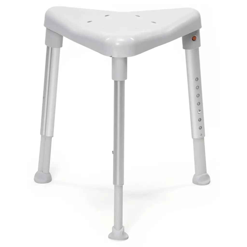 Siège de douche EDGE triangulaire - version standard -  hauteur 42-57cm -  couleur gris