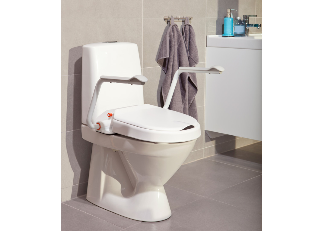 Toilettensitzerhöhung HI-LOO FIX II mit Armlehnen - Höhe 6cm