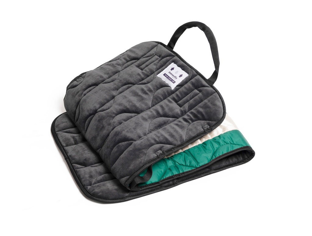 Antirutsch für Rollstuhl - Onewayglide Long - Länge 130cm - Breite 40cm - mit Griff - Velour