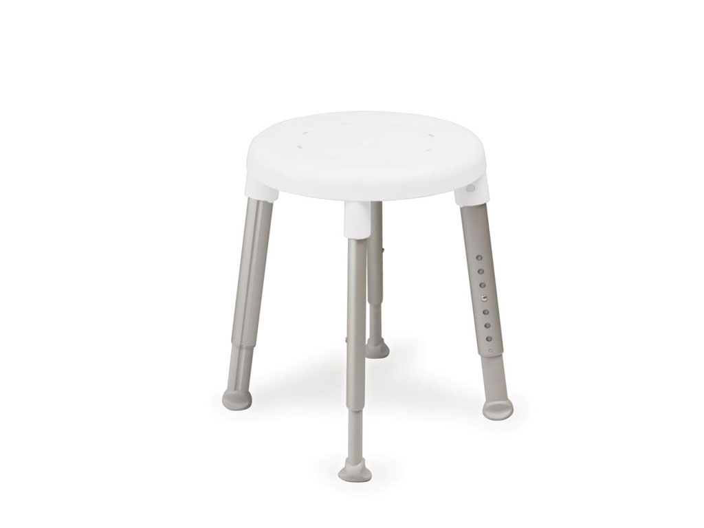 Tabouret de douche EASY rond - nouvelle couleur - couleur blanc