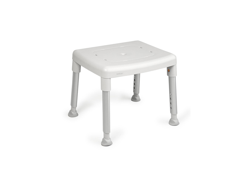 Sgabello per doccia SMART rettangolare - versione low -  altezza 34-42cm -  colore grigio