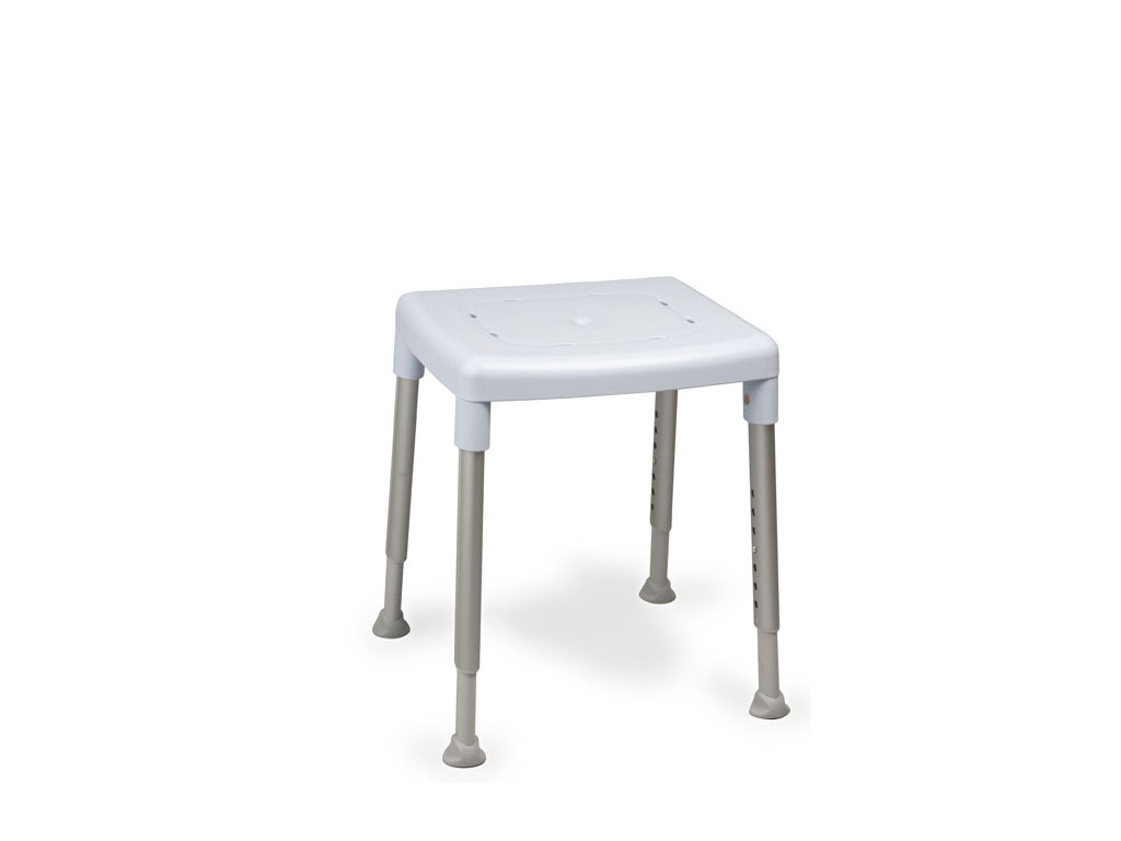 Tabouret de douche SMART rectangulaire - version standard -  hauteur 42-57cm -  couleur bleu
