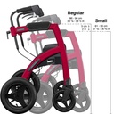 Déambulateur/fauteuil roulant Rollz Motion Performance - Small - rouge rubis
