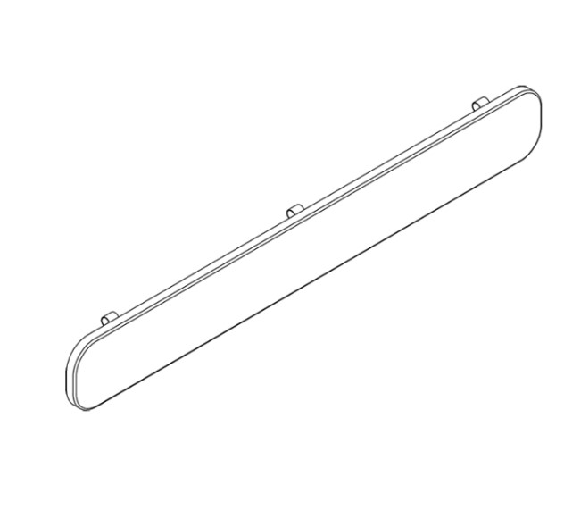 Protection latérale pour table à langer Vario - 160/180/190cm - épaisseur 3cm - gris