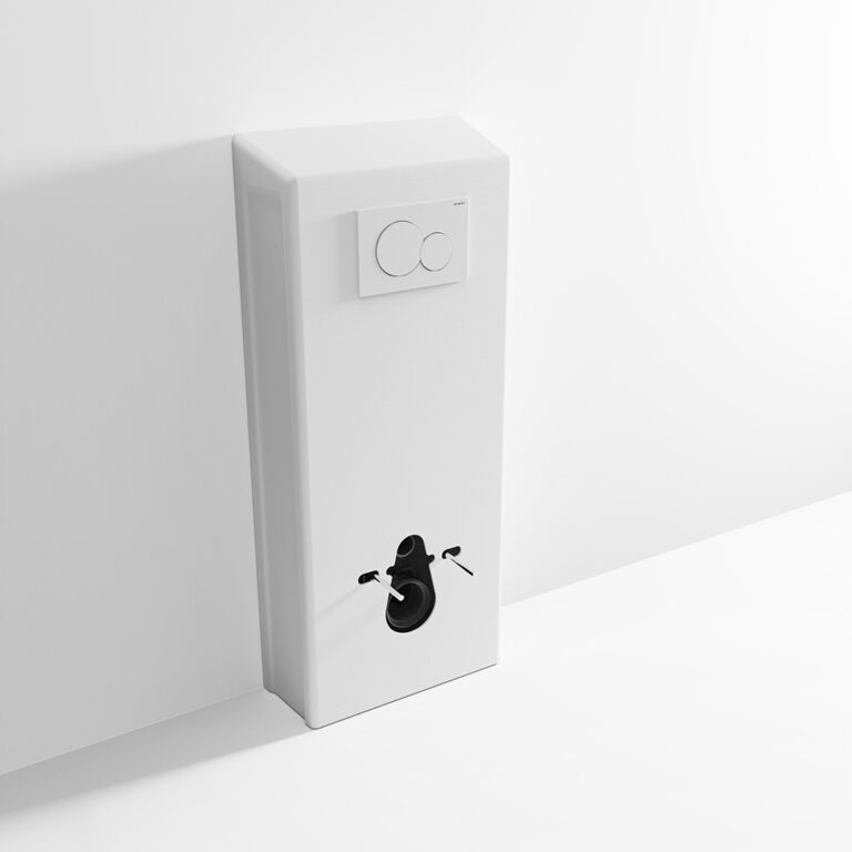 Sollevatore per WC - regolazione elettrica dell'altezza 40-65 cm - scarico a muro - senza vaschetta - Ropox