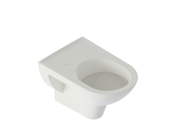 Cuvette de toilette - modèle court 56cm - sans lunette et couvercle - Ropox