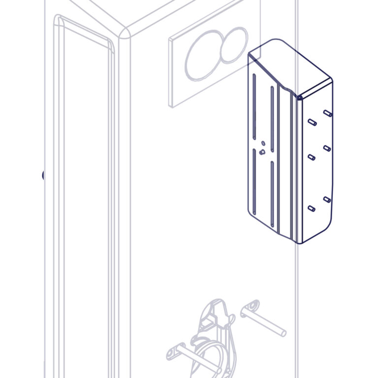 Support droite pour barre d'appui rabattable - Lift au toilette Ropox