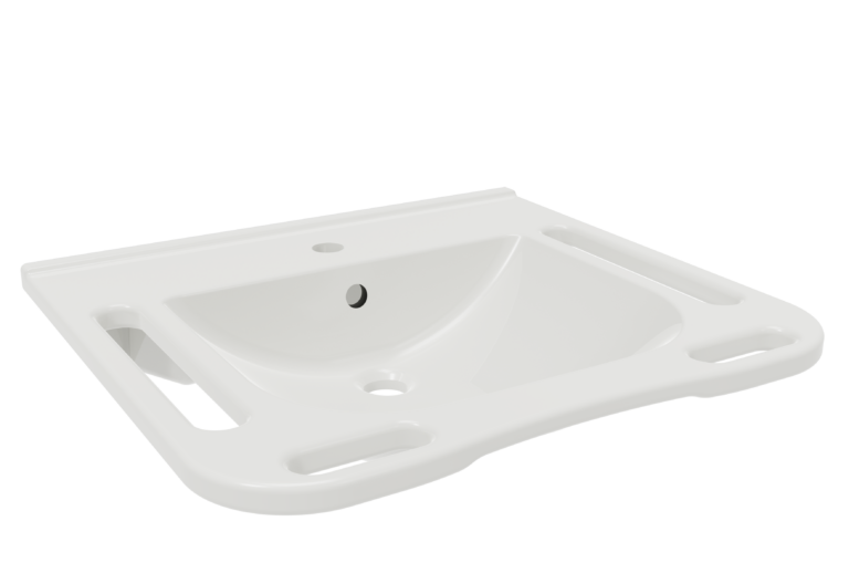 Lavabo WBR100-2 - bianco - con troppopieno e maniglie integrate - Ropox