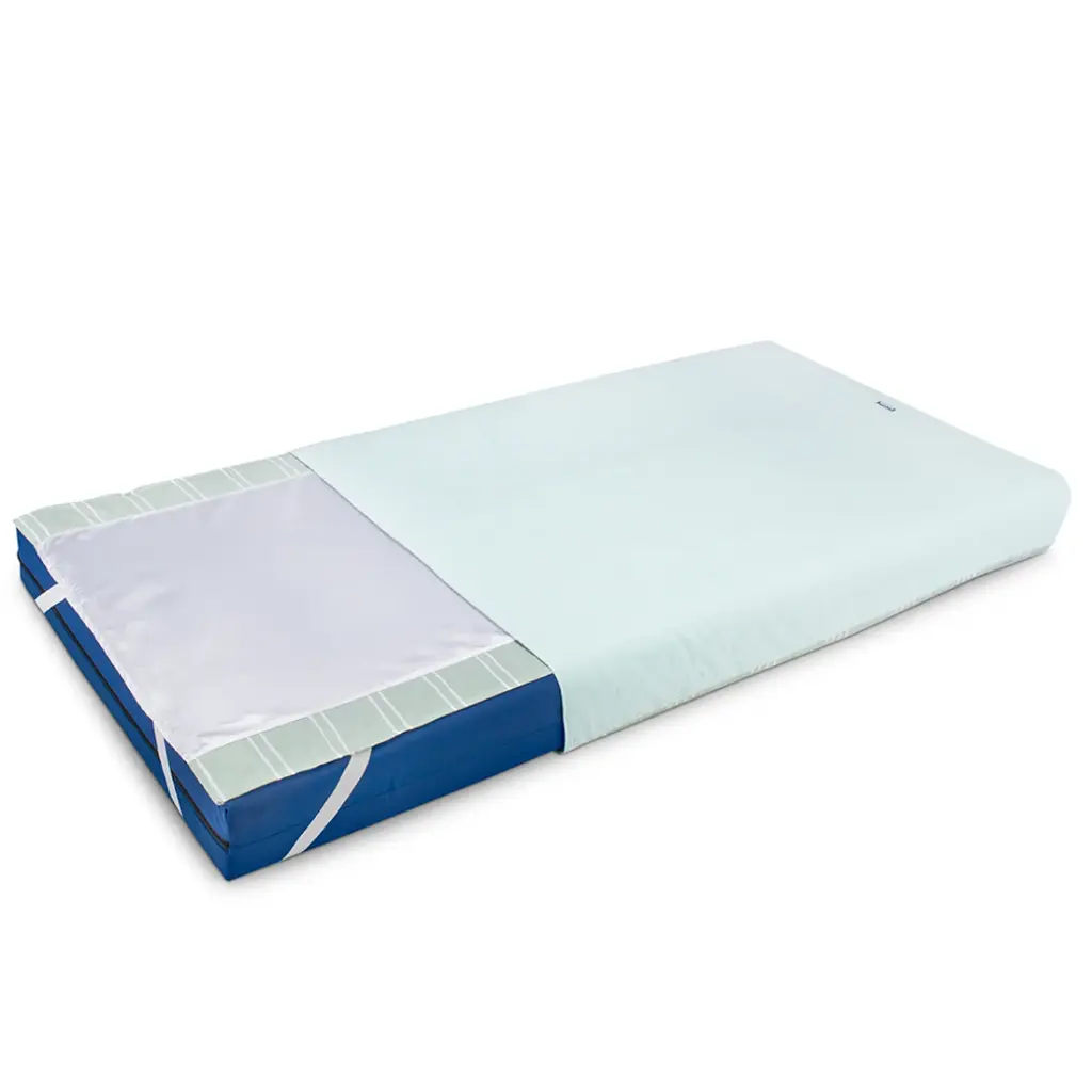 Drap de transfert - alèse - Longueur 90cm - Largeur 85cm - avec poignées - Taille midi - satin - Utilisation pour lit - 4 directions