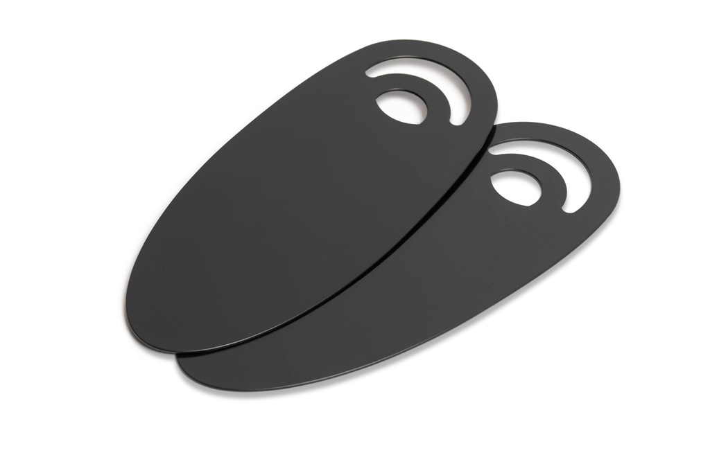 Tavola di trasferimento Immedia - E-Board Oval S - Lunghezza 45cm - Larghezza 19cm - Spessore 3mm - nero - coppia