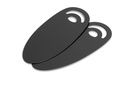 Rutschbrett Immedia - E-Board Oval S - Länge 45cm - Breite 19cm - Dicke 3mm - schwarz - Paar