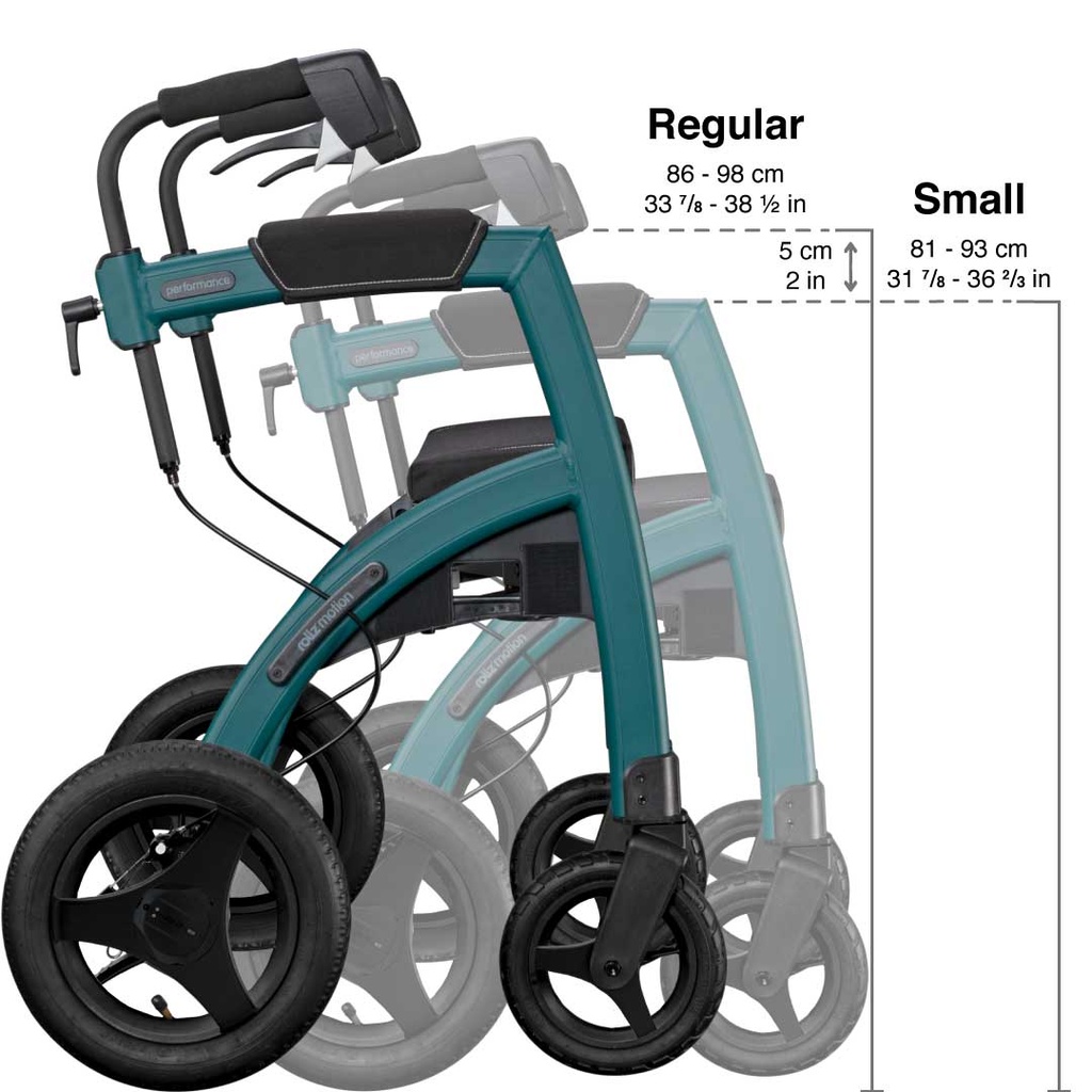 Rollator/Rollstuhl Rollz Motion Performance - Small - dschungelgrün