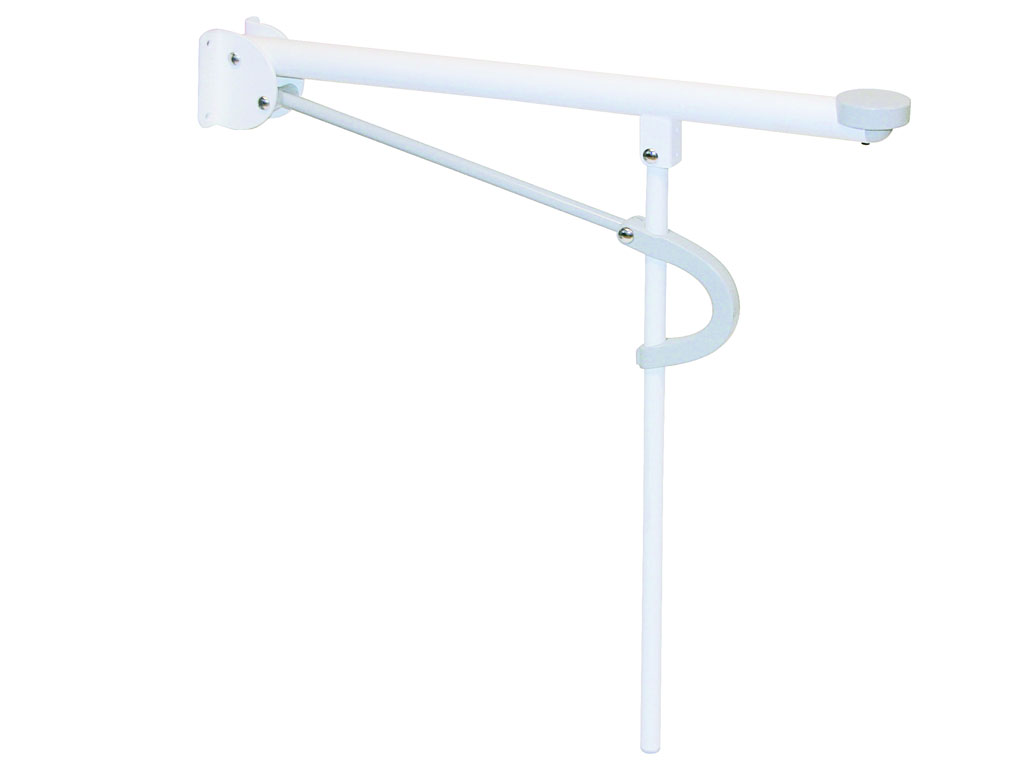 Accoudoir de toilette Optima L - avec pied de support relevable