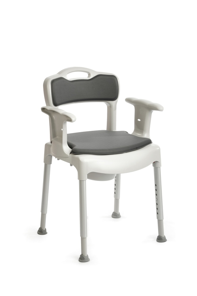 Chaise de toilet SWIFT Commode gris 