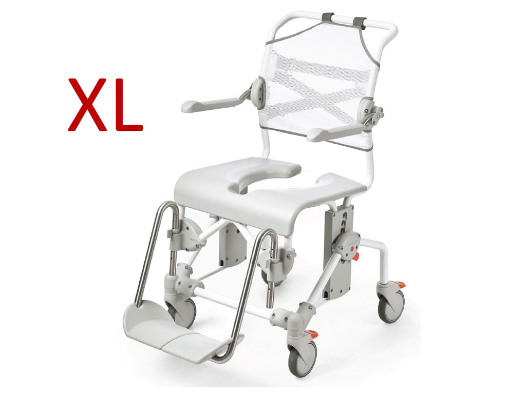 Dusch-Toilettenstuhl SWIFT MOBIL-2 XL - mit breitem Rücken