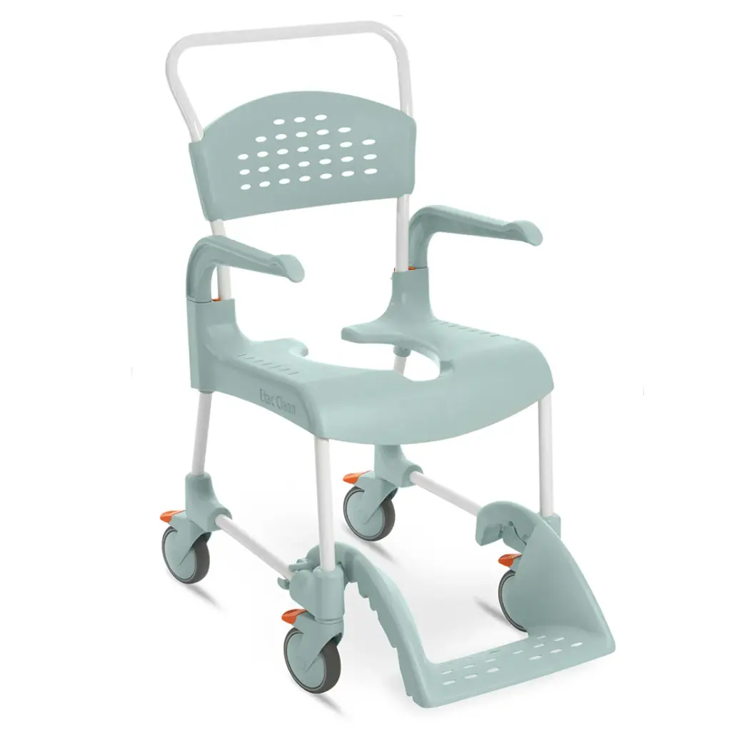 Dusch- und Toilettenstuhl CLEAN Sitzhöhe 44cm - Farbe Lagoon grün