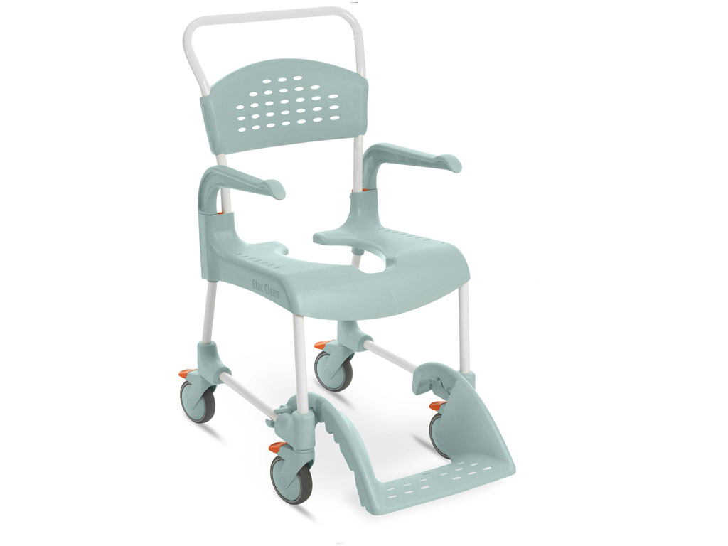 Dusch- und Toilettenstuhl CLEAN Sitzhöhe 49cm - Farbe Lagoon grün