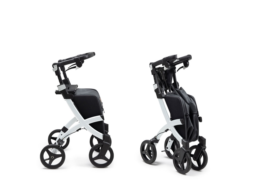 Rollator ROLLZ FLEX²  neu:Tasche wasserabweisend - Gestellfarbe weiss