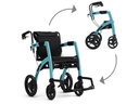 Rollator/Rollstuhl ROLLZ MOTION² - 2-in-1 - Farbe island blau