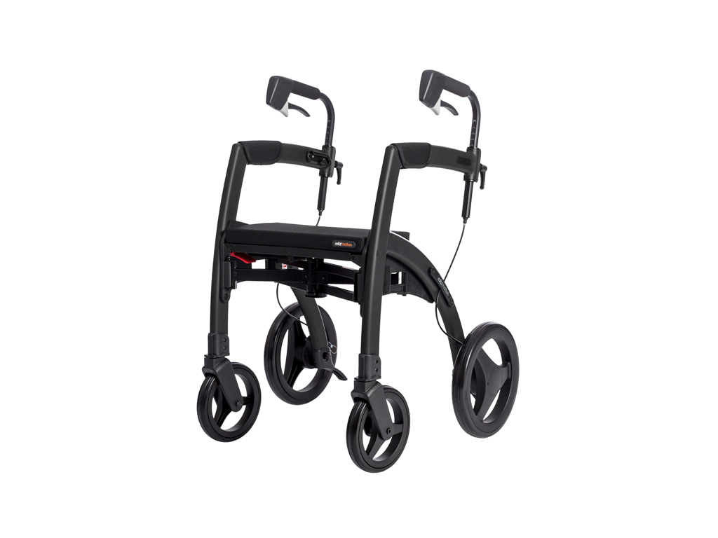 Déambulateur/fauteuil roulant Rollz Motion² - 2-en-1 - noir mat