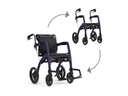 Déambulateur/fauteuil roulant ROLLZ MOTION² - 2-en-1 - couleur violet foncé
