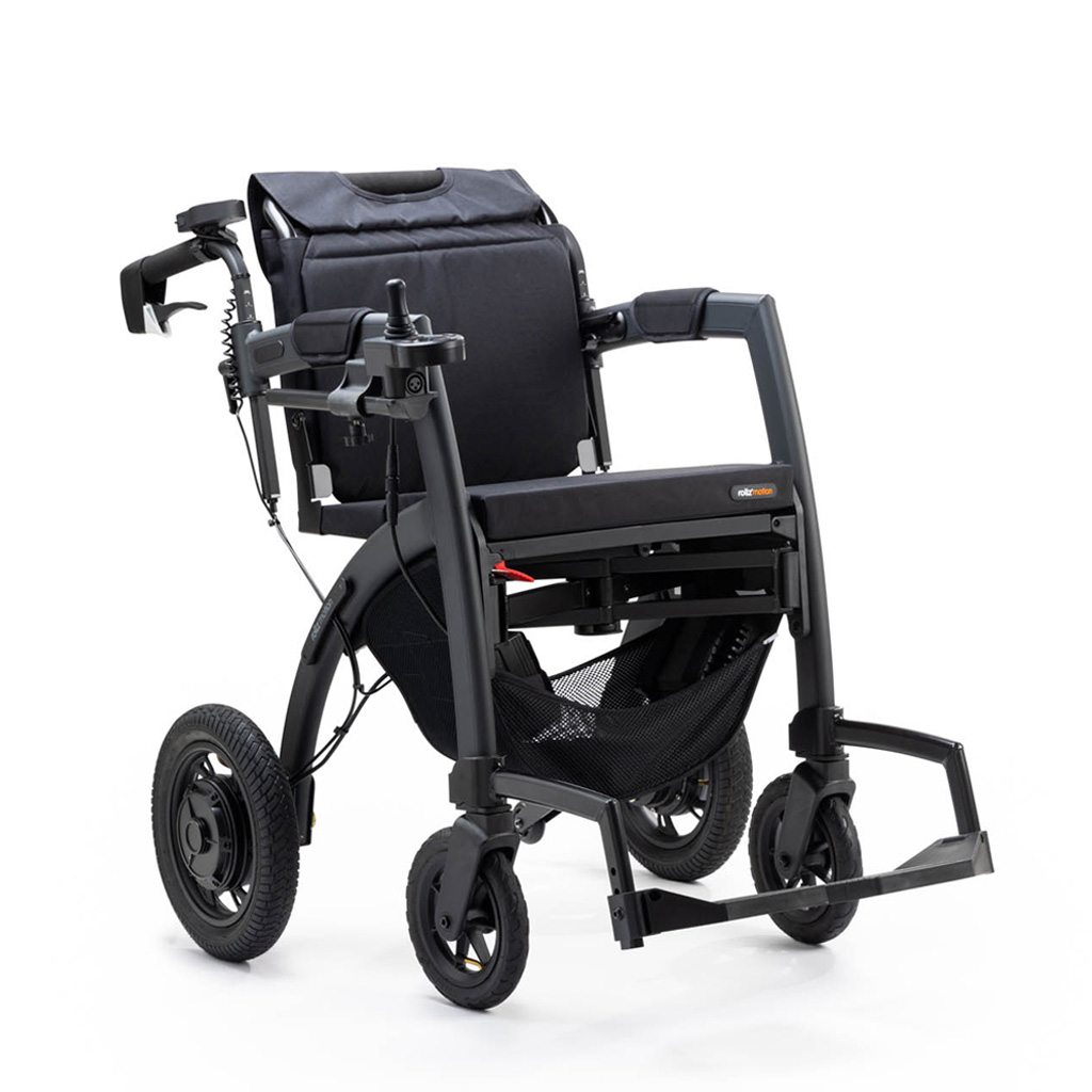 Déambulateur/fauteuil roulant électrique ROLLZ MOTION ELECTRIC - 3en1 - couleur noir mat