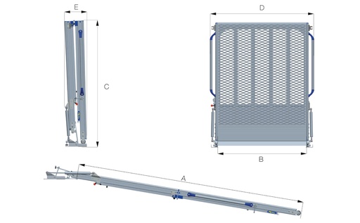 [10853] Fahrzeurampe - 2 Teile - 180x82cm
