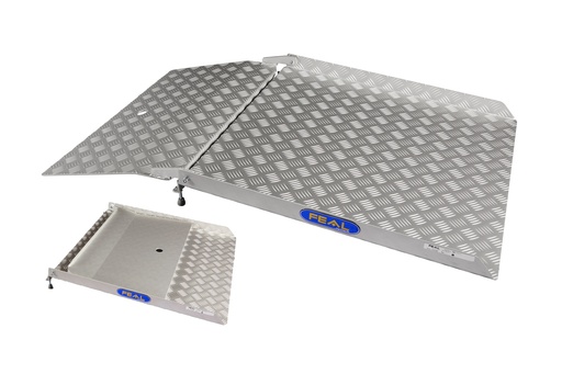 [10722] Rampe de seuil - réglable en hauteur et pliable - DI2125 - 125+45x75cm