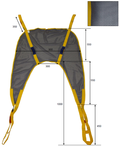 [20014] Fascia U per LIFTY/FOLDY/HOMELIFT -  standard - taglia standard -  in tessile -  senza imbottitura