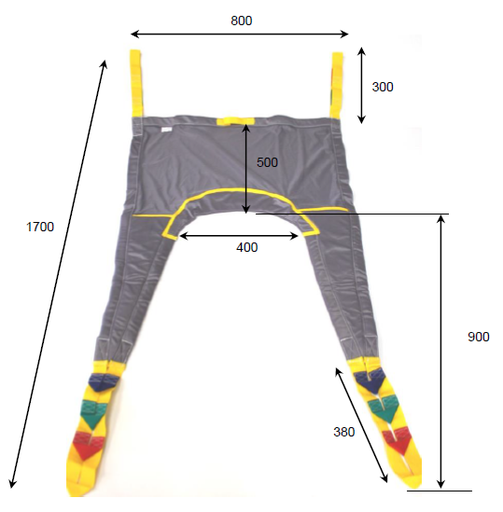 [20015 C] Tragsitz U für LIFTY/FOLDY/HOMELIFT - Grösse standard -  Textil -  Laschen gepolstert