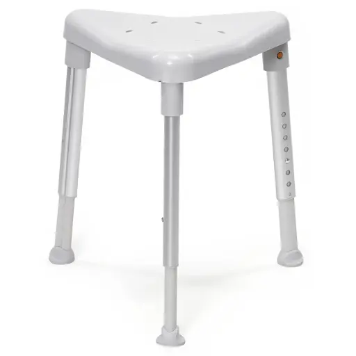 [8180 1010] Siège de douche EDGE triangulaire - version standard -  hauteur 42-57cm -  couleur gris