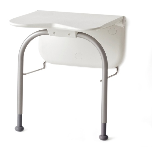 [8170 3030] Wandduschsitz RELAX - Farbe weiss - ohne Armlehnen - mit Stützbein - ohne Rückenkissen