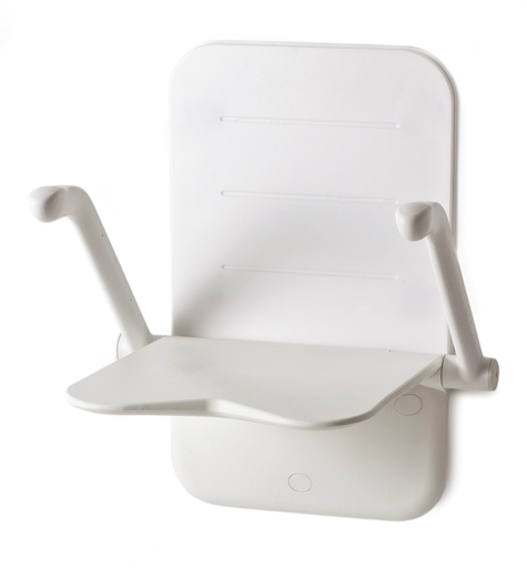 [8170 8050] Siège de douche mural RELAX  - couleur gris - avec accoudoirs - sans pieds - avec coussin de dossier
