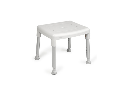 [8195 1030] Tabouret de douche SMART rectangulaire - version low -  hauteur 34-42cm -  couleur gris