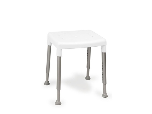 [8195 1060] Tabouret de douche SMART rectangulaire - version standard -  hauteur 42-57cm -  couleur blanc