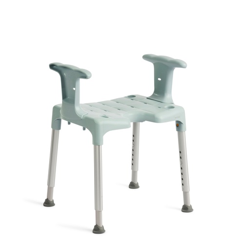 [8170 1020] Tabouret de douche SWIFT vert - haut. 42-57cm -  avec évidement