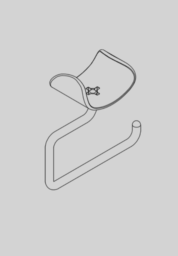 [40-40452] Porte-papier toilette - adapté à la barre d'appui rabattable - Ropox