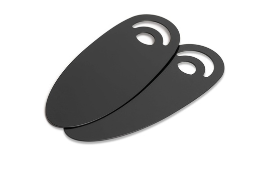 [IM412] Rutschbrett Immedia - E-Board Oval S - Länge 45cm - Breite 19cm - Dicke 3mm - schwarz - Paar