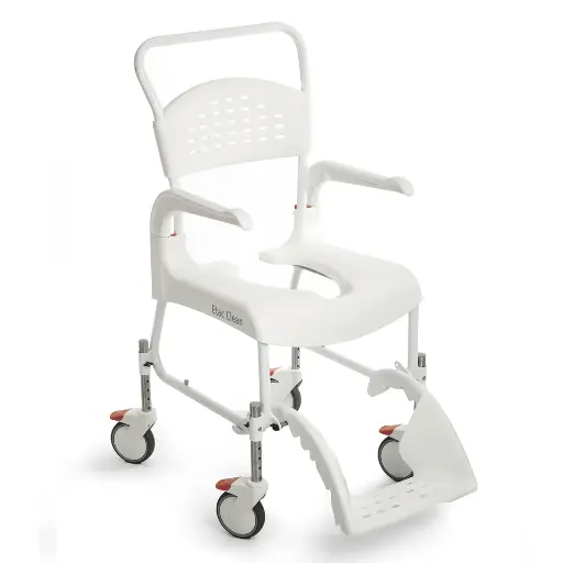 [8022 9208] Dusch- und Toilettenstuhl CLEAN höhenverstellbar - Farbe weiss