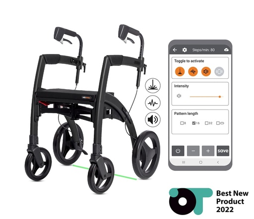 [2015RM0001] Déambulateur ROLLZ MOTION RHYTHM - 1 laser -  châssis noir mat