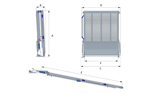 [10870] Fahrzeurampe - 3 Teile - BGR25-3 - 96/250x82cm